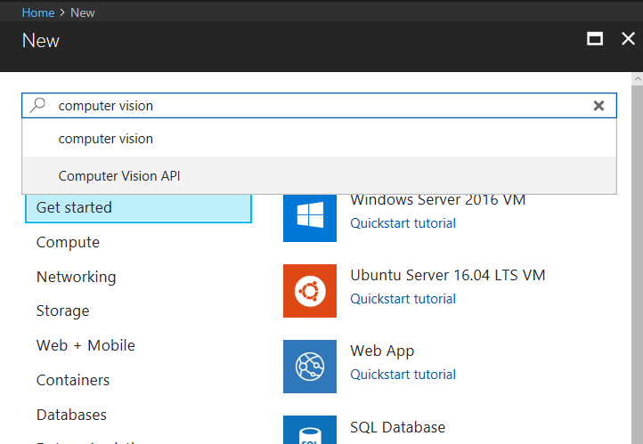 Creating a Cognitive Service Key
