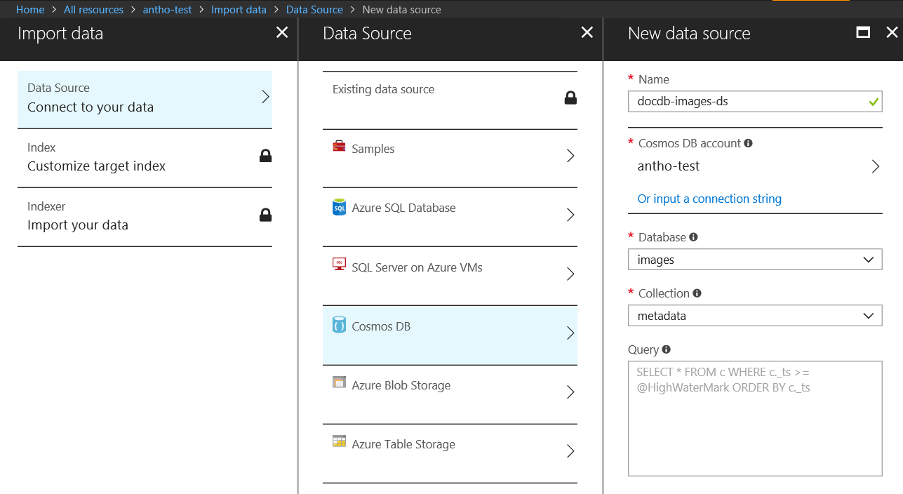 Import Wizard for DocDB
